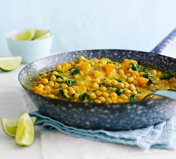 butternut kuerbis kichererbsen curry